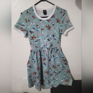 Her Universe Disney Cinderella Sewing Mice Ringer Dress Size SM